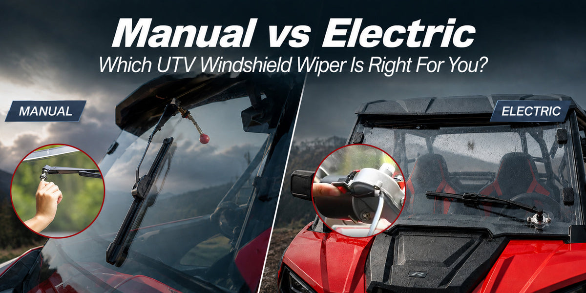 UTV Windshield Wiper Comparison: Manual Wiper vs 12V Electric Wiper Kit