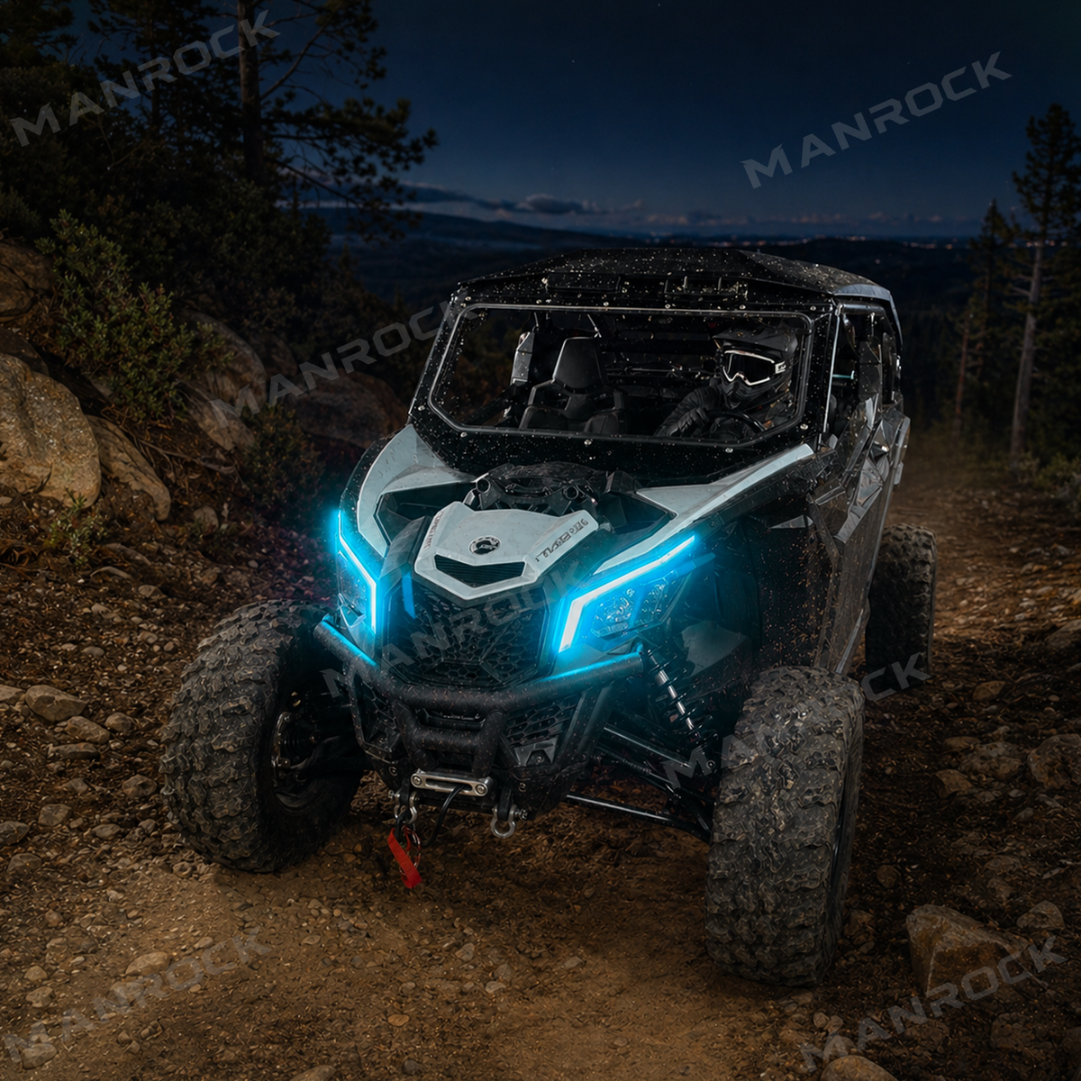 RGB Fang Lights with APP+RF Remote Control LED Turn Signal Lights for Can-Am Maverick X3 / X3 Max