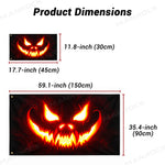 UTV ATV Halloween Flag Double-Sided Garden Flags with Pumpkin, Skull, Ghost Face Design Universal UTV Polaris / Can-Am / Honda / Kawasaki / CFMOTO