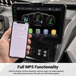 Manrock 10" CarPlay Stereo Kit with AHD Backup Camera and Dash Mount with Storage Box for Can-Am Maverick X3 / X3 MAX