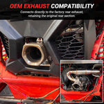 Muffler Delete Pipe Stainless Steel Straight Pipe, Race Exhaust Pipe for Can-Am Maverick X3