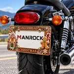 Christmas License Plate Frame, 7"x 4" Metal Motorcycle Tag Frame Universal UTV ATV Polaris / Can-Am / Honda / Kawasaki / CFMOTO