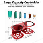 Large-Capacity Grab Bar Cup Holder Upgraded for Polaris RZR