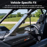 Cab Vent Kit Manual A-Pillar Side Wind Deflectors 2PCS for Can‑Am Maverick X3