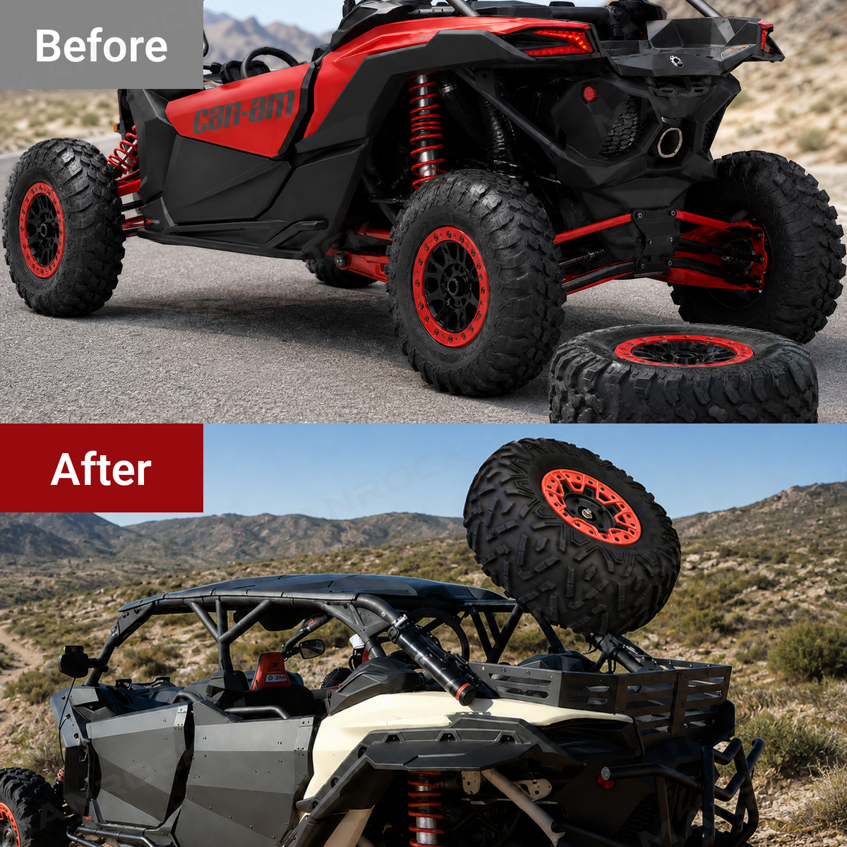 Spare Tire Mount Carrier Rack for Can-Am Maverick X3 / X3 Max