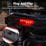 UTV LED Tail Lights Assembly Smoked Rear Lamps Replacement 2PCS for Polaris RZR / Sportsman
