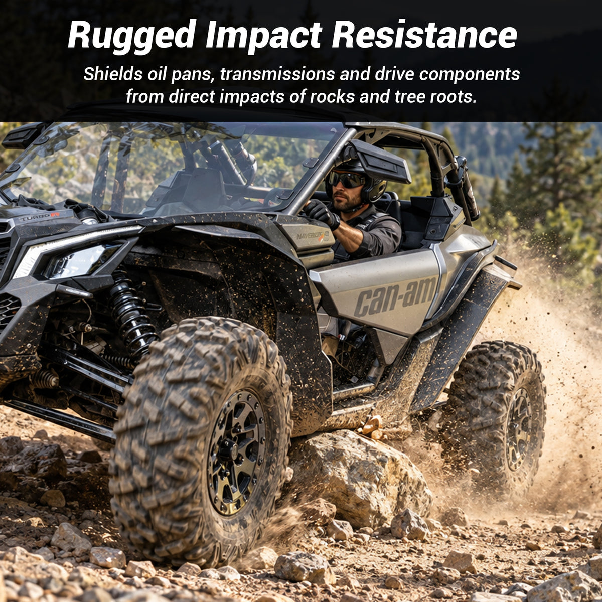 UTV Full Skid Plate Belly Pan Undercarriage Protection for Can-Am Maverick X3