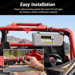 UTV Oversized Sun Visor 2.0 with Vanity Mirror, Driver & Passenger Side Sun Shade, Universal UTV Polaris / Can-Am / Honda / Kawasaki / CFMOTO