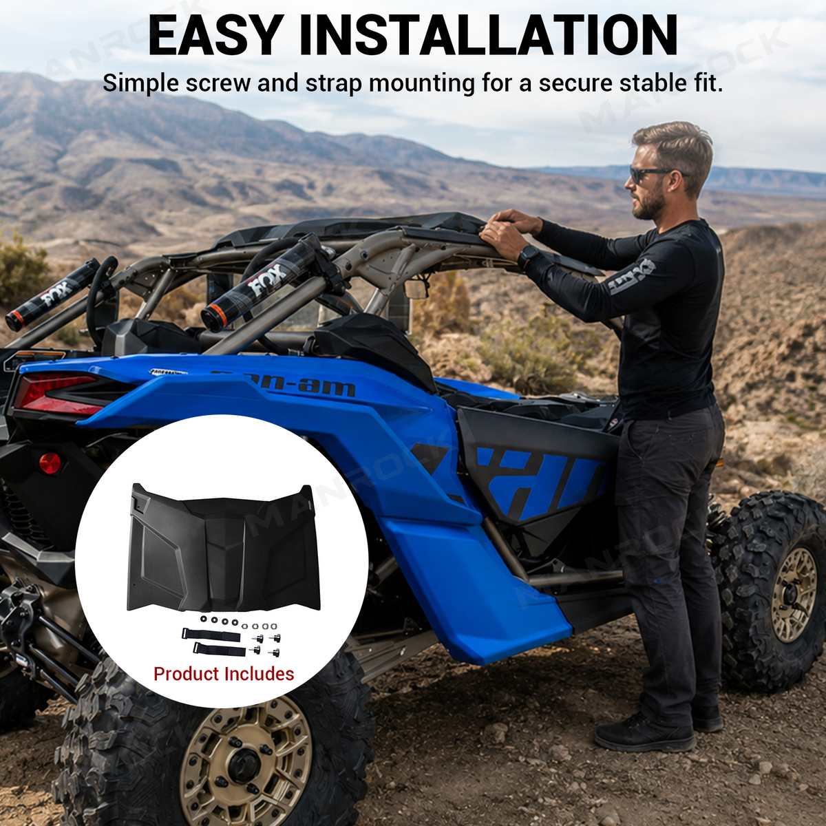 Manrock UTV Roof Top ABS Hard Sport Roof for Can-Am Maverick X3