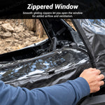 Soft Upper Doors PVC Cab Enclosure Side Windows with Zipper 2PCS for 2-Seat Polaris RZR