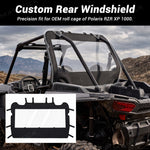 Soft Rear Windshield Clear PVC Roll-Up Rear Window Panel for Polaris RZR