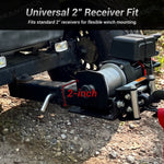 UTV ATV Winch Mounting Plate with 2" Hitch Receiver Universal UTV Polaris / Can-Am / Honda / Kawasaki / CFMOTO