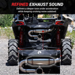 Stainless Steel Exhaust with Muffler, Rear Slip-On Exhaust Pipe for Can-Am Maverick X3