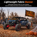 UTV ATV Halloween Flag Double-Sided Garden Flags with Pumpkin, Skull, Ghost Face Design Universal UTV Polaris / Can-Am / Honda / Kawasaki / CFMOTO