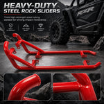 Rock Sliders Nerf Bars with Side Steps 2PCS for Polaris RZR