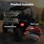 UTV LED Tail Lights Assembly Smoked Rear Lamps Replacement 2PCS for Polaris RZR / Sportsman