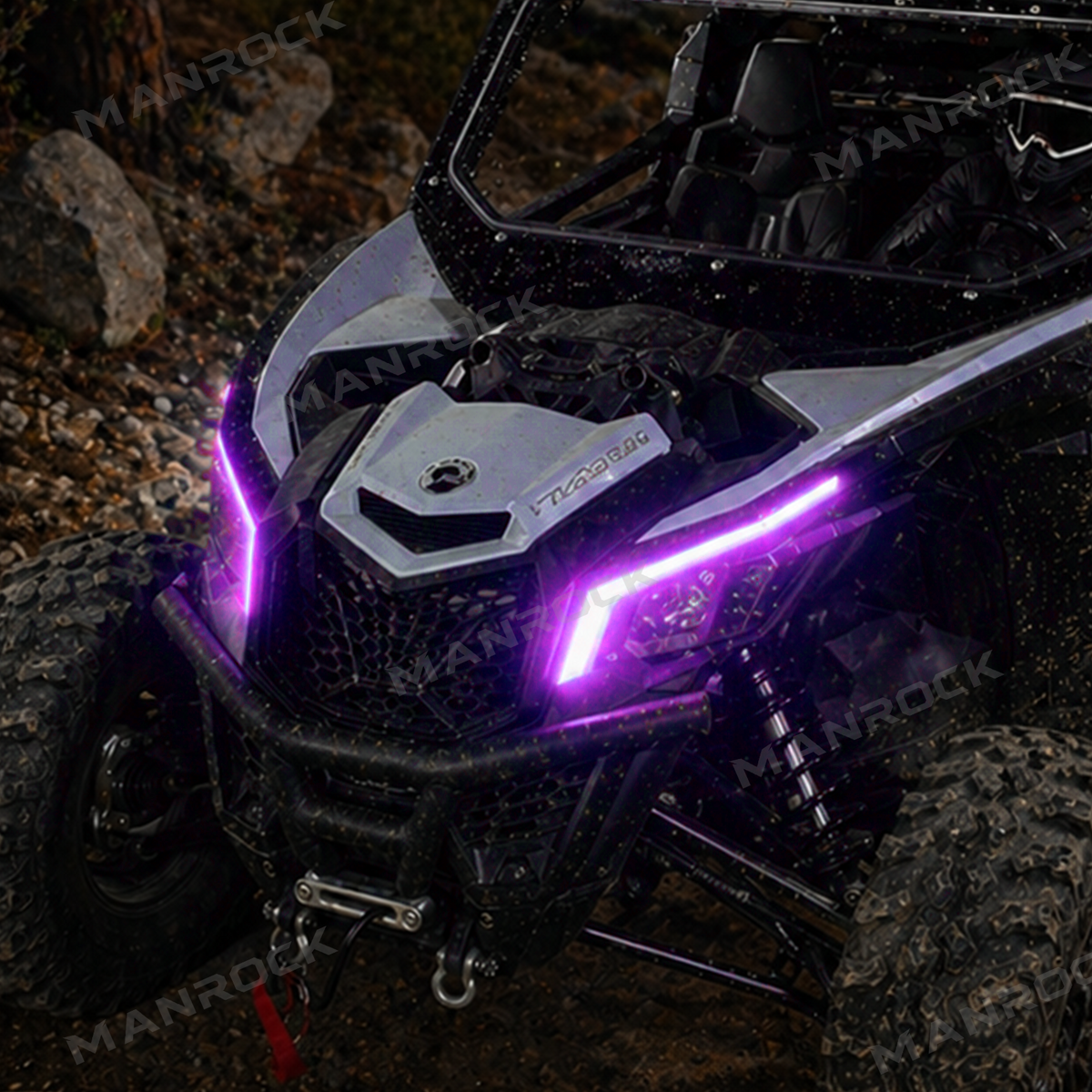 RGB Fang Lights with APP+RF Remote Control LED Turn Signal Lights for Can-Am Maverick X3 / X3 Max