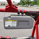 UTV Oversized Sun Visor 2.0 with Vanity Mirror, Driver & Passenger Side Sun Shade, Universal UTV Polaris / Can-Am / Honda / Kawasaki / CFMOTO