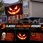 UTV ATV Halloween Flag Double-Sided Garden Flags with Pumpkin, Skull, Ghost Face Design Universal UTV Polaris / Can-Am / Honda / Kawasaki / CFMOTO