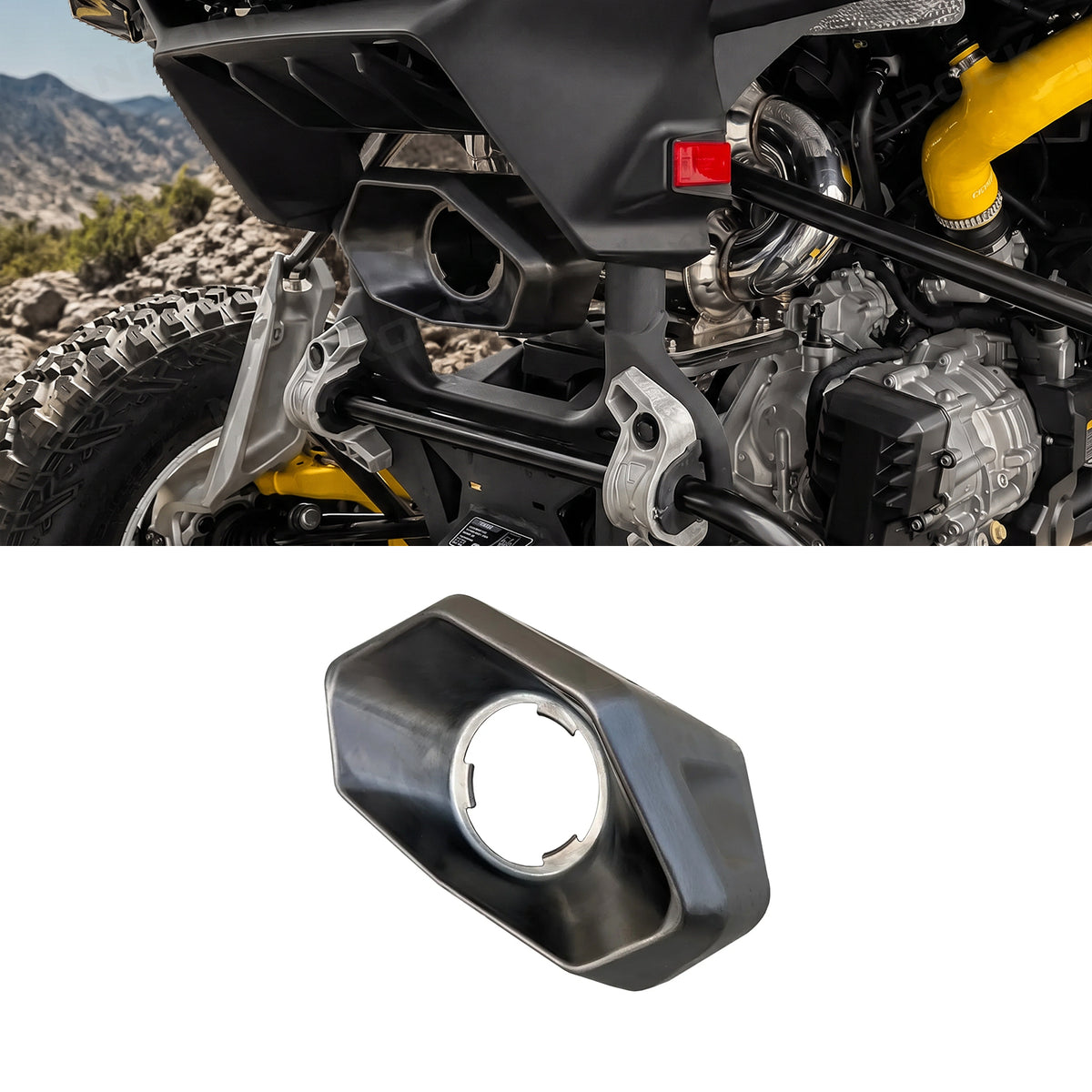 Stainless Steel Exhaust Tips Replacement Blued / Black Tip for Can‑Am Maverick R / R Max