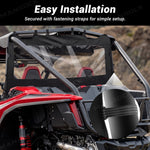 Soft Rear Windshield Clear PVC Roll-Up Rear Window Panel for Polaris RZR