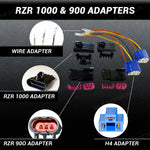 RGB Halo Kits LED Headlight Assembly Angel Eyes Halo Ring 2PCS for Polaris RZR