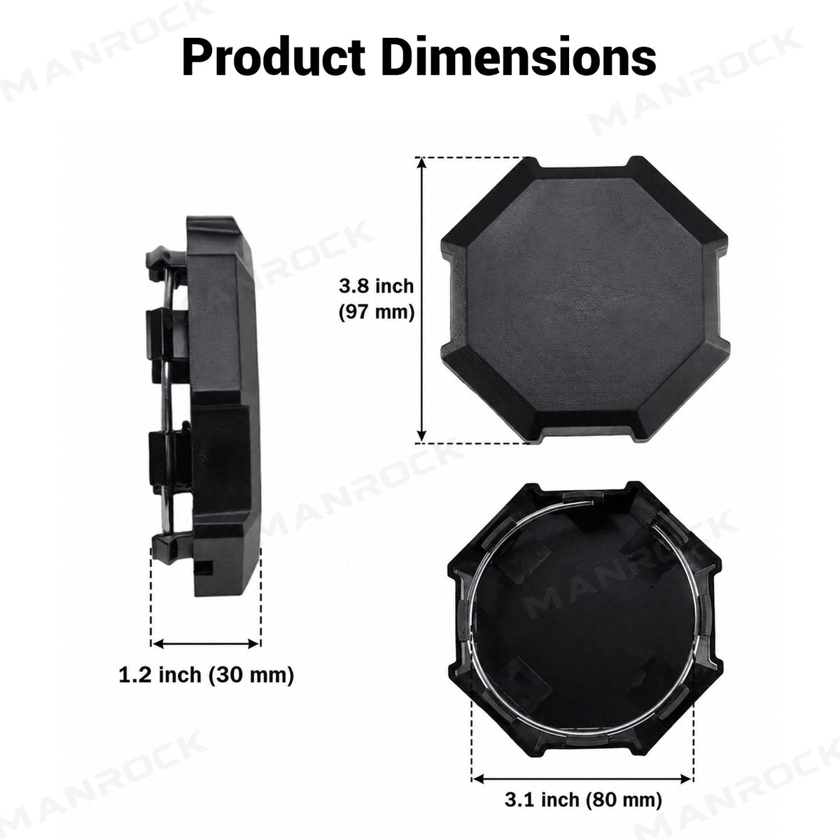 Wheel Center Caps Hub Cap Covers 4PCS for Polaris RZR