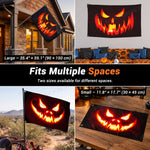UTV ATV Halloween Flag Double-Sided Garden Flags with Pumpkin, Skull, Ghost Face Design Universal UTV Polaris / Can-Am / Honda / Kawasaki / CFMOTO
