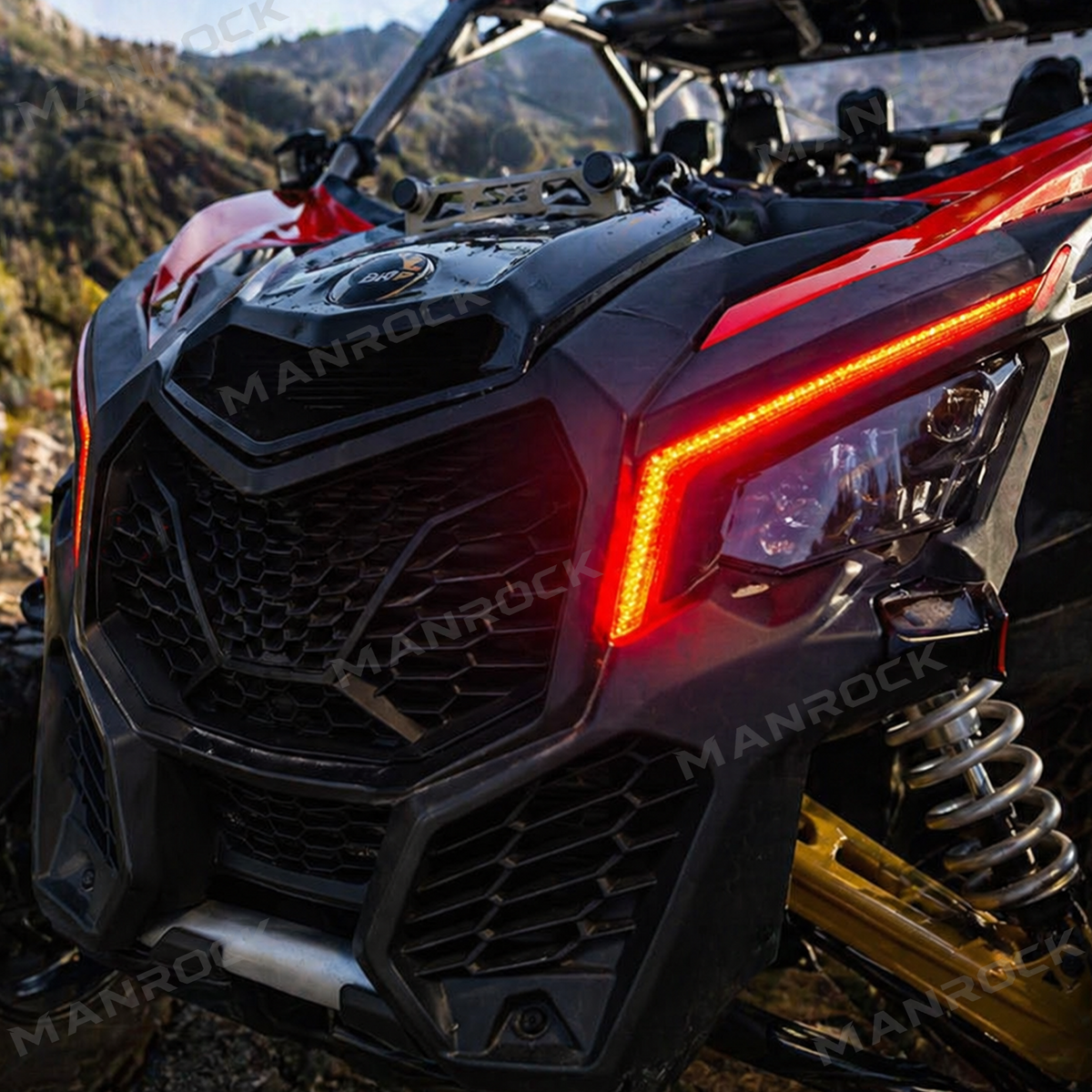 RGB Fang Lights with APP+RF Remote Control LED Turn Signal Lights for Can-Am Maverick X3 / X3 Max