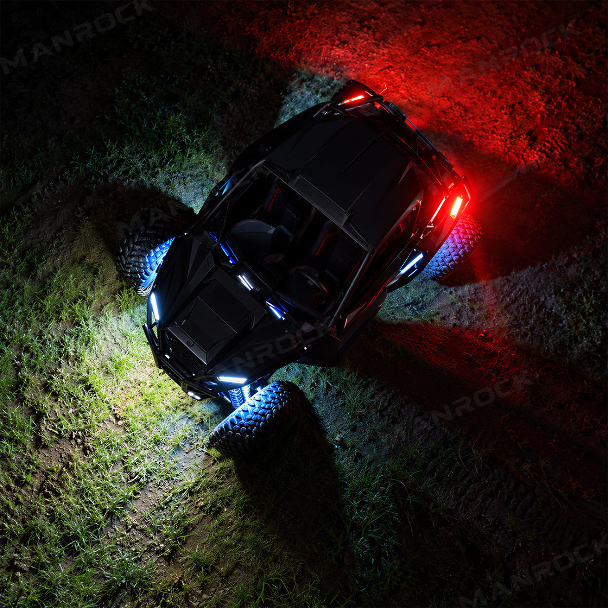 UTV ATV LED Rock Lights RGB Underglow Lights Wheel Well Lights Universal Fit for Polaris / Can-Am / Honda / Kawasaki / CFMOTO