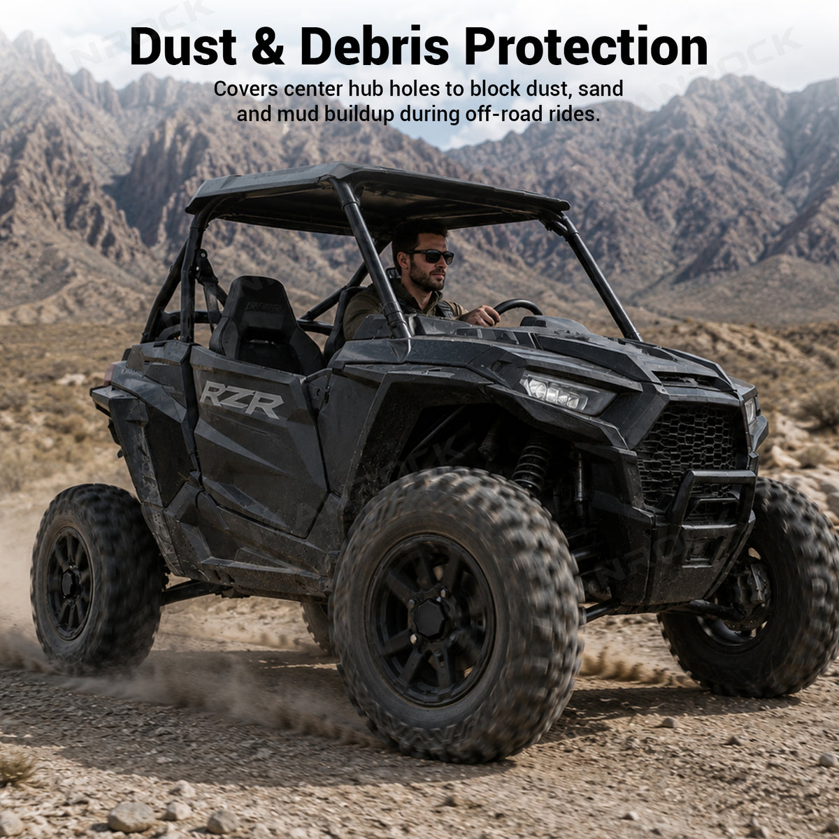 Wheel Center Caps Hub Cap Covers 4PCS for Polaris RZR