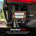 Christmas License Plate Frame, 7"x 4" Metal Motorcycle Tag Frame Universal UTV ATV Polaris / Can-Am / Honda / Kawasaki / CFMOTO
