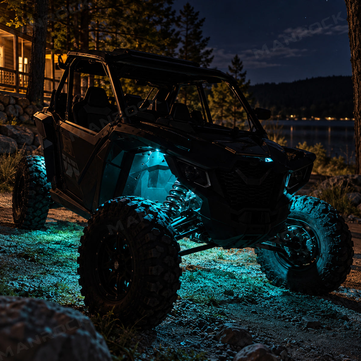 UTV ATV LED Rock Lights RGB Underglow Lights Wheel Well Lights Universal Fit for Polaris / Can-Am / Honda / Kawasaki / CFMOTO