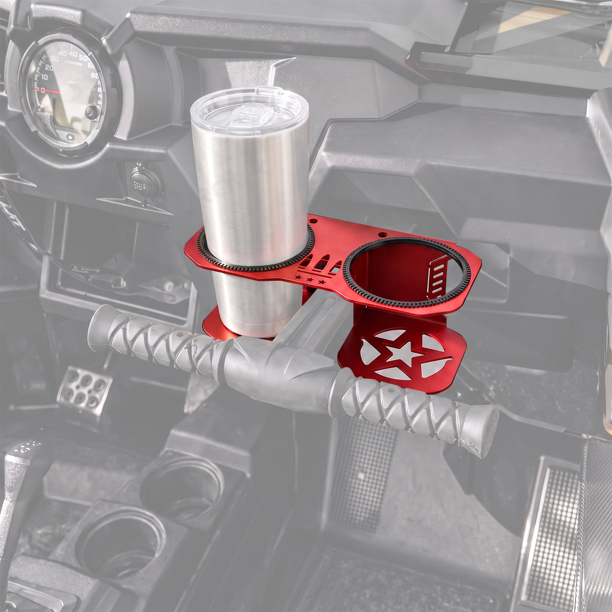 Large-Capacity Grab Bar Cup Holder Upgraded for Polaris RZR