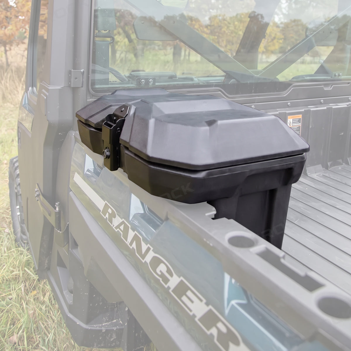 UTV Bed Storage Box Lockable Cargo Box 5.5-Gal for Polaris Ranger / General