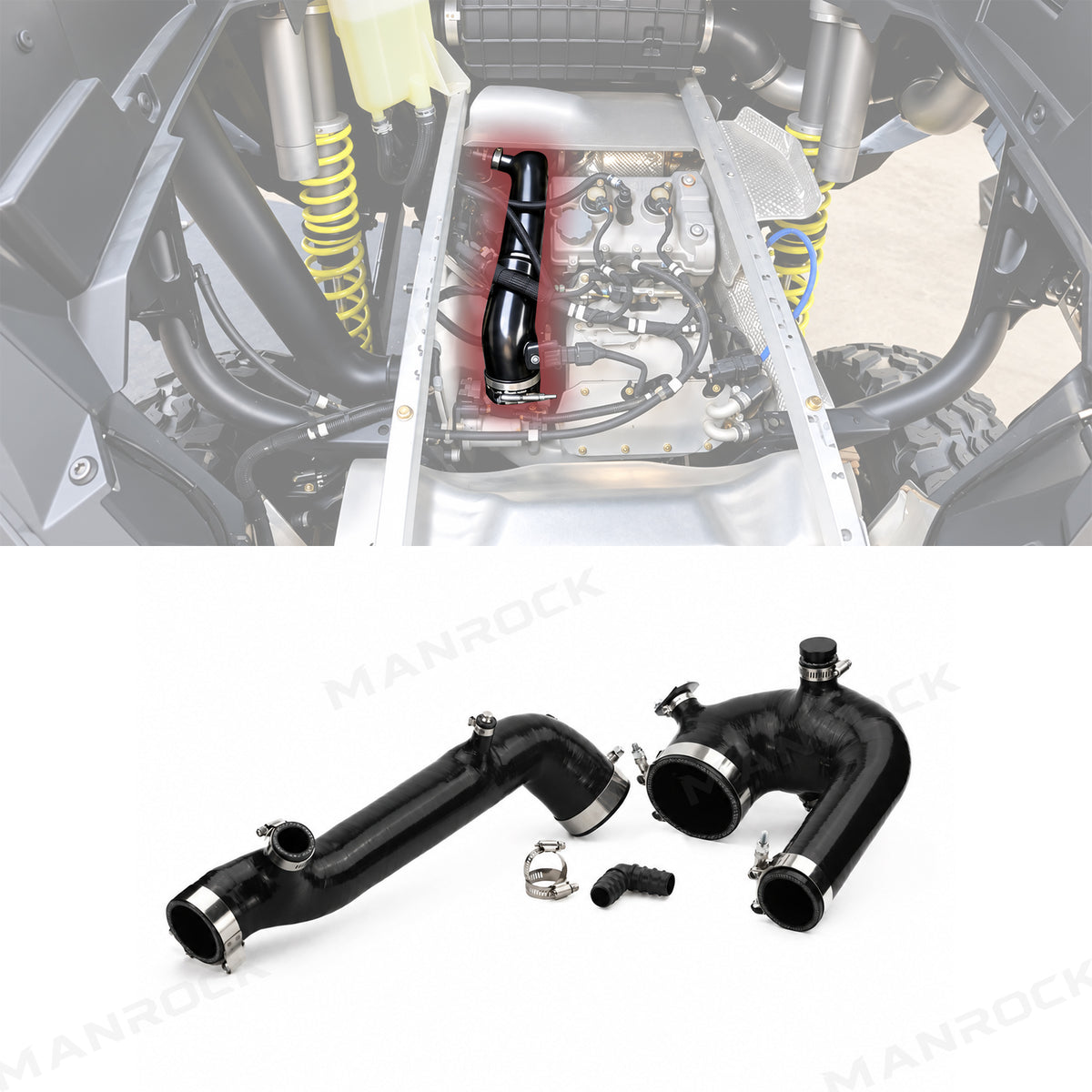 Full Silicone Charge Tubes Kit Charge Pipe for Polaris RZR