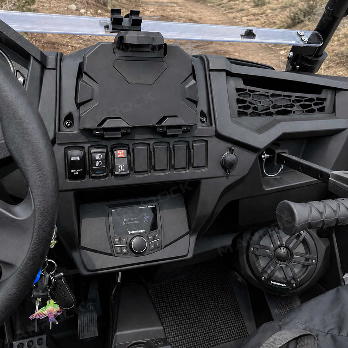 UTV Tablet Holder Phone Mount With Storage Box for Polaris RZR