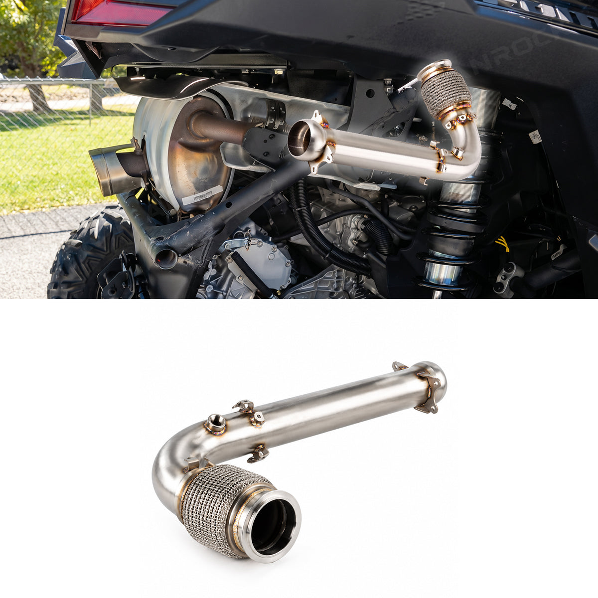 2.5" Cat Delete Pipe Stainless Steel Mid Race Pipe for Can-Am Maverick X3 / X3 Max