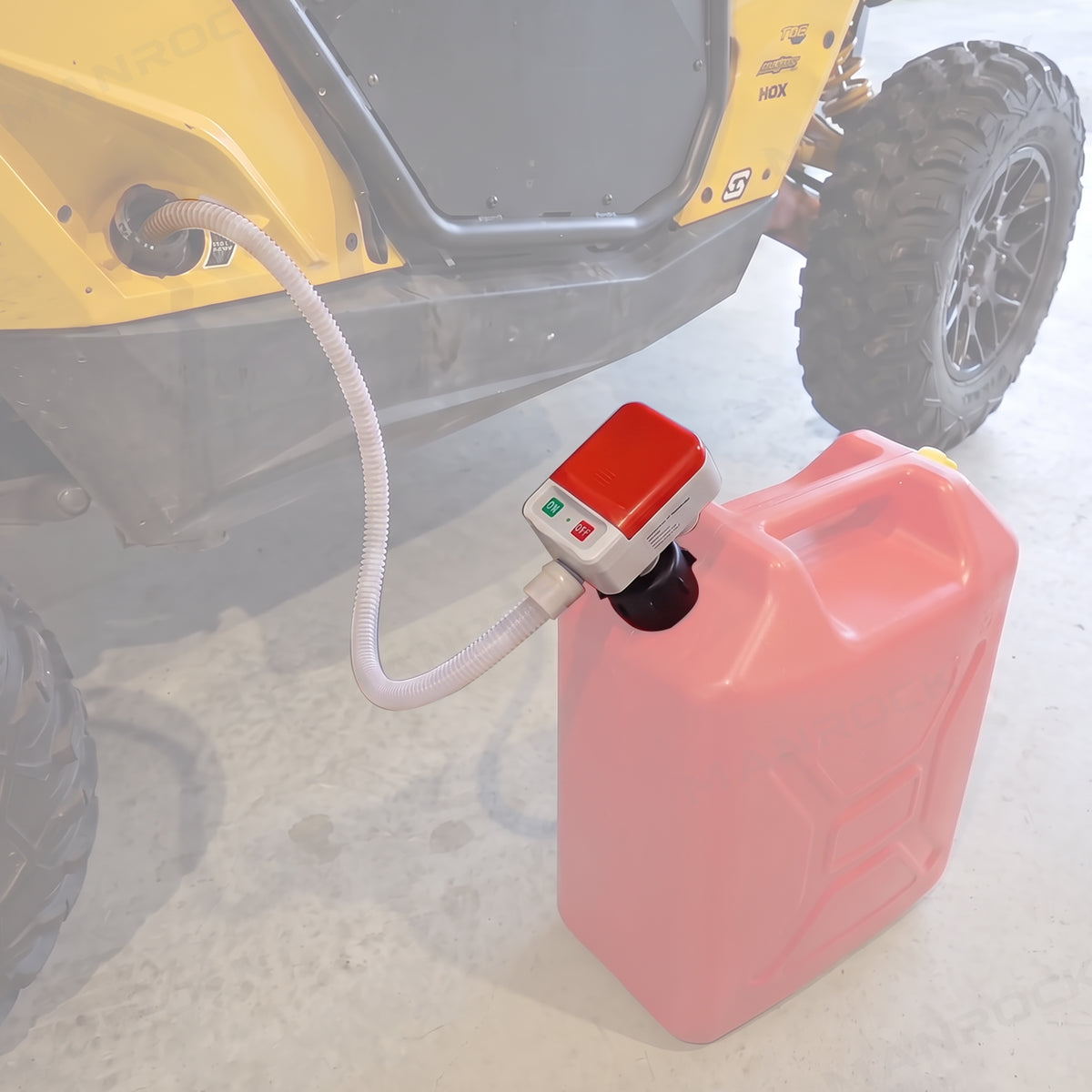 UTV Battery Powered Fuel Transfer Pump, Portable Gas Can Pump with 51" Hose Universal UTV ATV Polaris / Can-Am / Honda / Kawasaki / CFMOTO