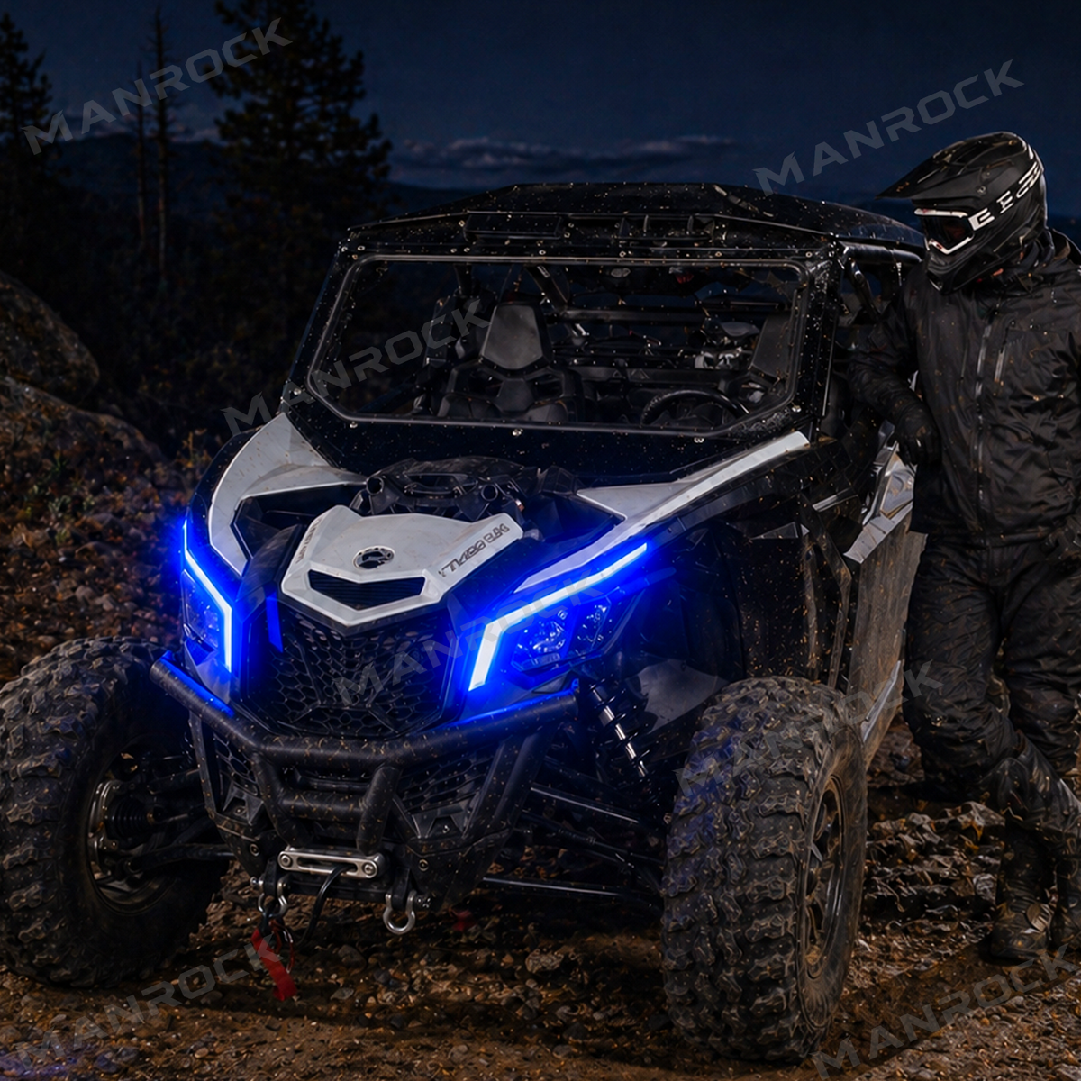 RGB Fang Lights with APP+RF Remote Control LED Turn Signal Lights for Can-Am Maverick X3 / X3 Max