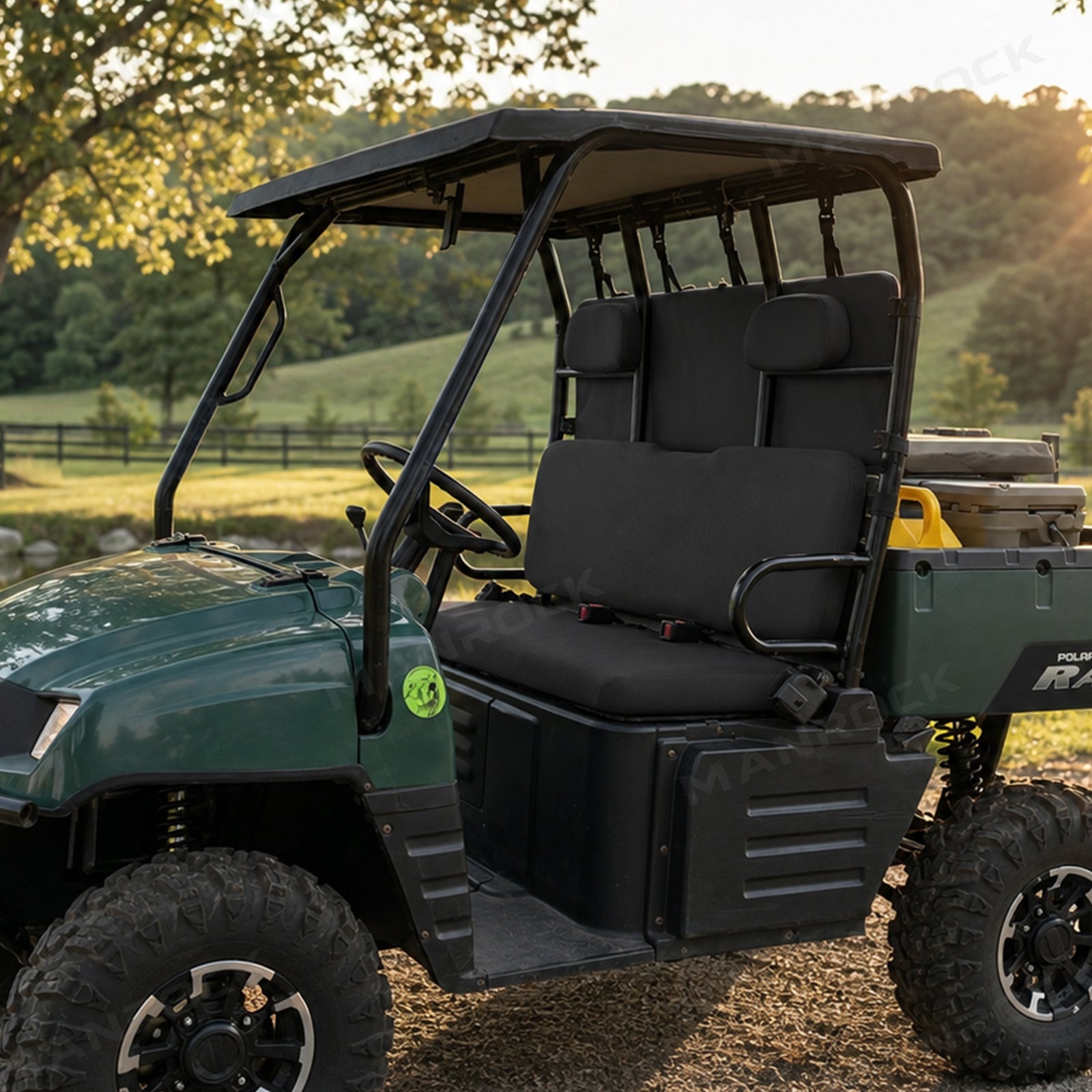 Manrock UTV Front Seat Covers 900D Oxford Fabric Waterproof Camo Bench Seat Protector for Polaris Ranger