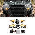 UTV Turn Signal Kit with 110dB Horn, 12V Amber LED Triangle Lights & Column Switch Universal UTV Polaris / Can-Am / Honda / Kawasaki / CFMOTO