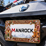 Christmas License Plate Frame, 7"x 4" Metal Motorcycle Tag Frame Universal UTV ATV Polaris / Can-Am / Honda / Kawasaki / CFMOTO