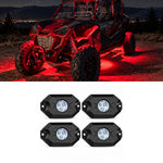 UTV ATV LED Rock Lights Kit RGB Underglow Lights with Bluetooth 4PCS Universal UTV 12V Polaris / Can-Am / Honda / Kawasaki / CFMOTO