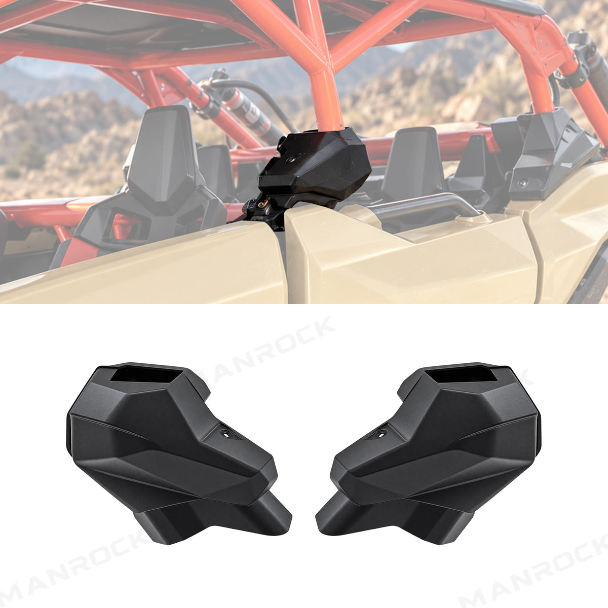 Central Roll Cage Trim Covers ABS B-Pillar Cover Replacement 2PCS for Can-Am Maverick X3 Max