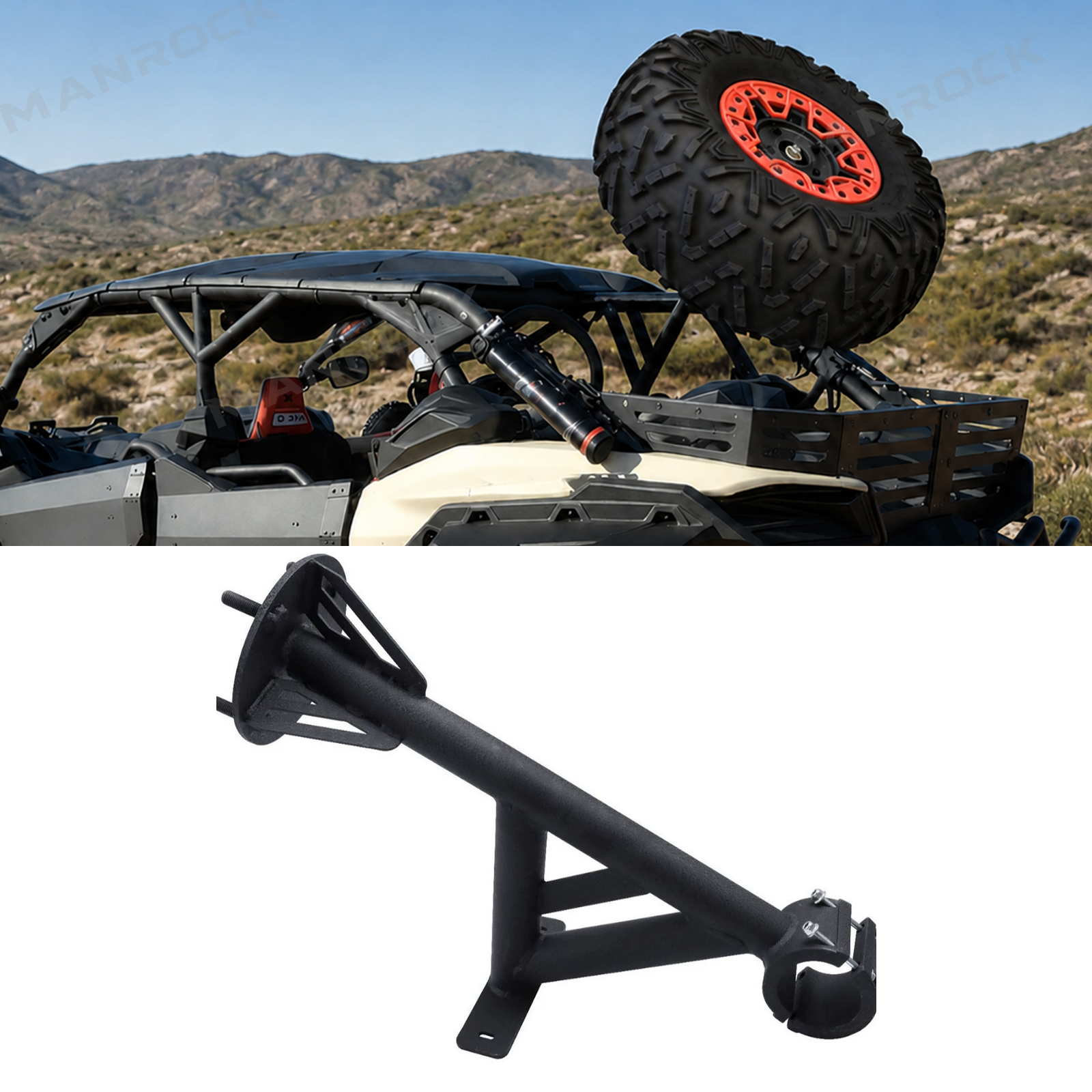 Spare Tire Mount Carrier Rack for Can-Am Maverick X3 / X3 Max