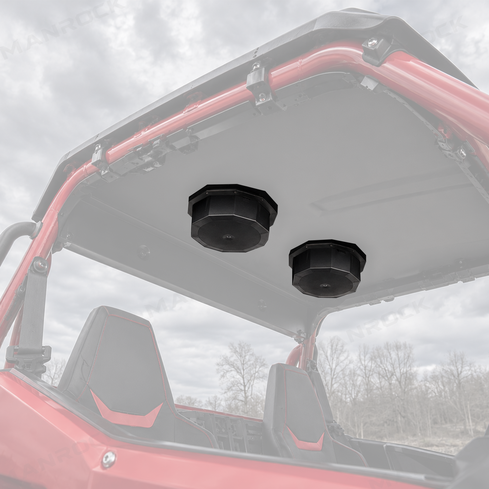UTV Speaker Pods 6.5" Speaker Enclosure Universal Fit for Polaris / Can-Am / Honda / Kawasaki