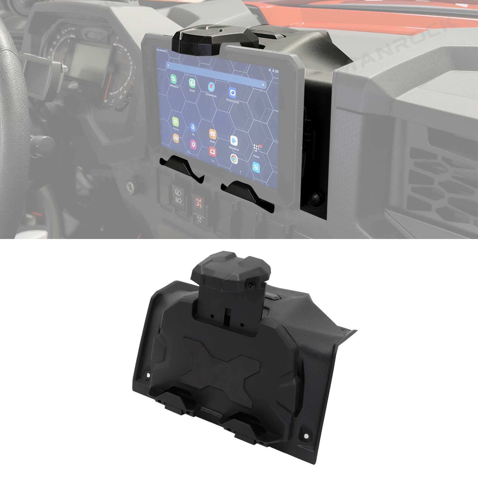 UTV Tablet Holder Phone Mount With Storage Box for Polaris RZR