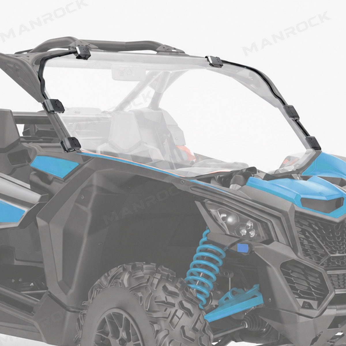 UTV Front Full Windshield Clear Acrylic Wind Deflector for Can-Am Maverick X3 / X3 Max