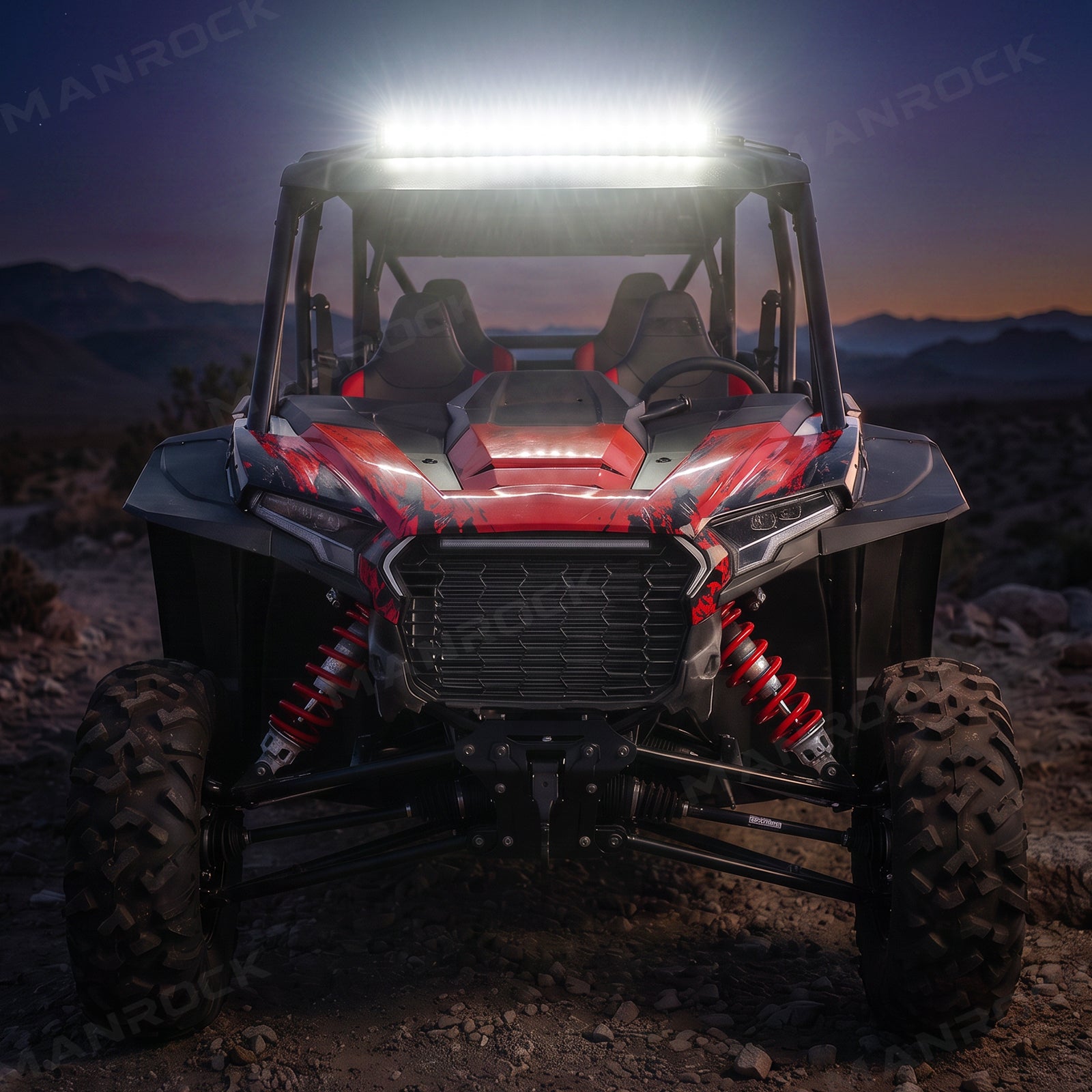Manrock UTV 31" LED Light Bar with White DRL Spot Flood Combo Beam Universal UTV Polaris / Can-Am / Honda / Kawasaki / CFMOTO